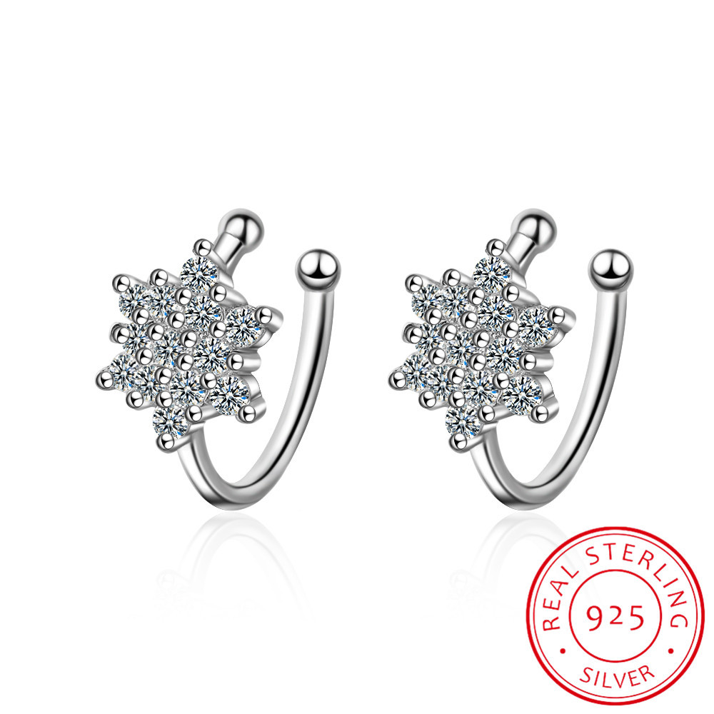 Ear Cuff No Piercing - Vero argento 925 nuovo Design bellissimo