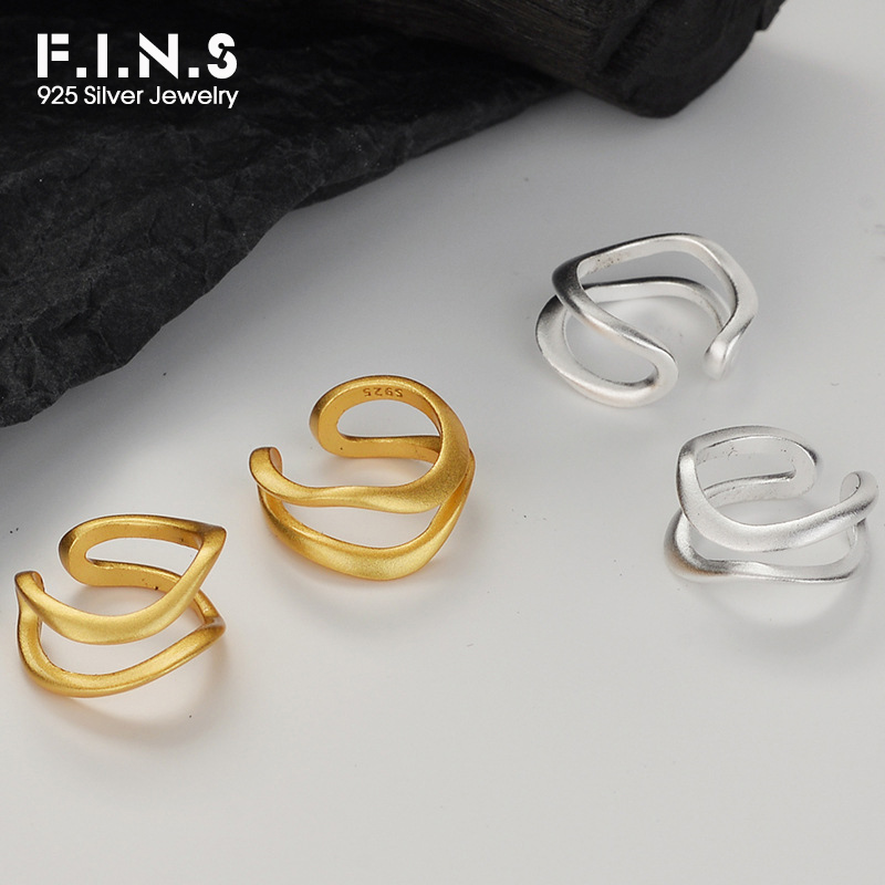 Ear Cuff No Piercing - FINS 1PC Originale Irregolare S925 Sterling