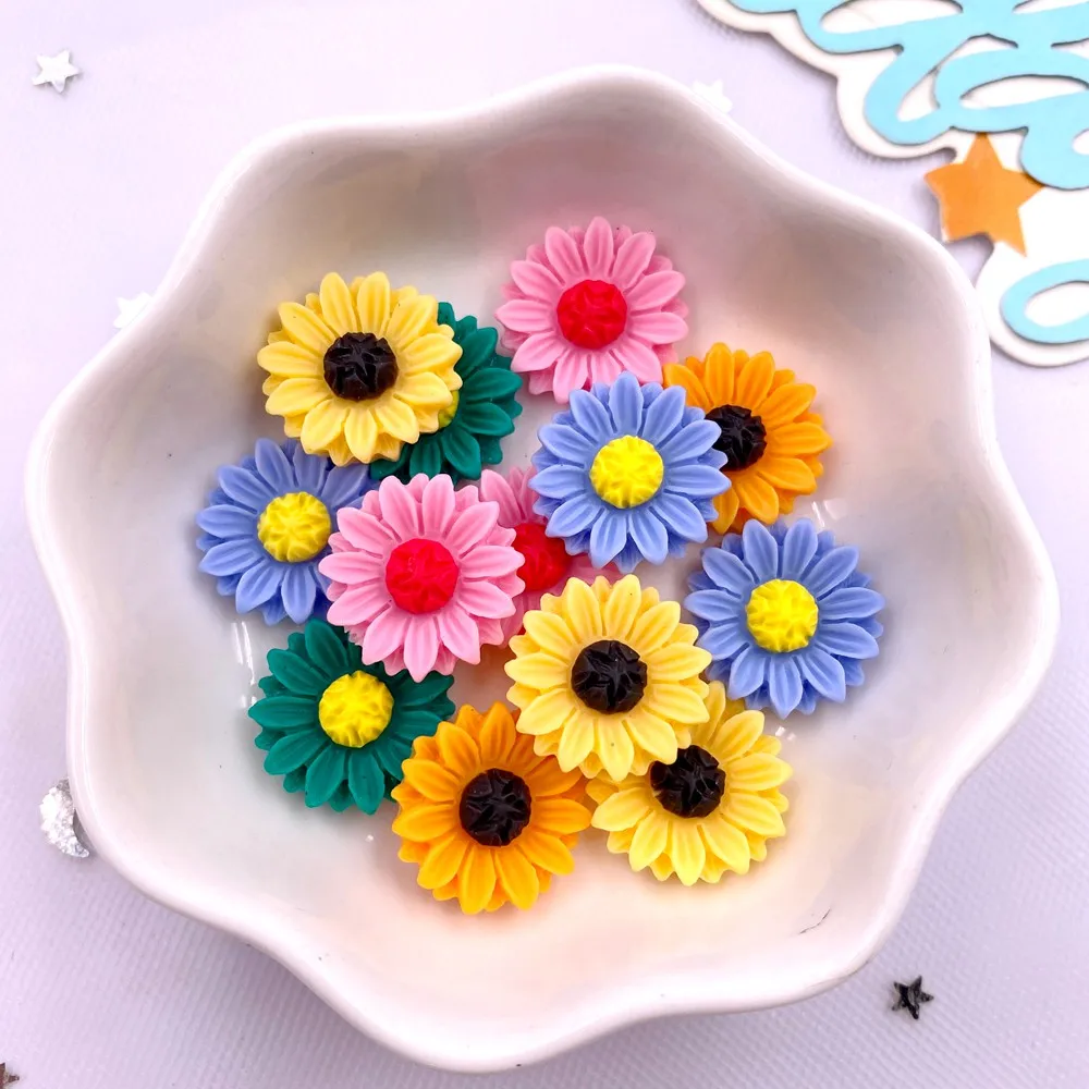 Paradise Jewelry & Watches Llc Miami - 30 pz resina colorata 15mm girasole