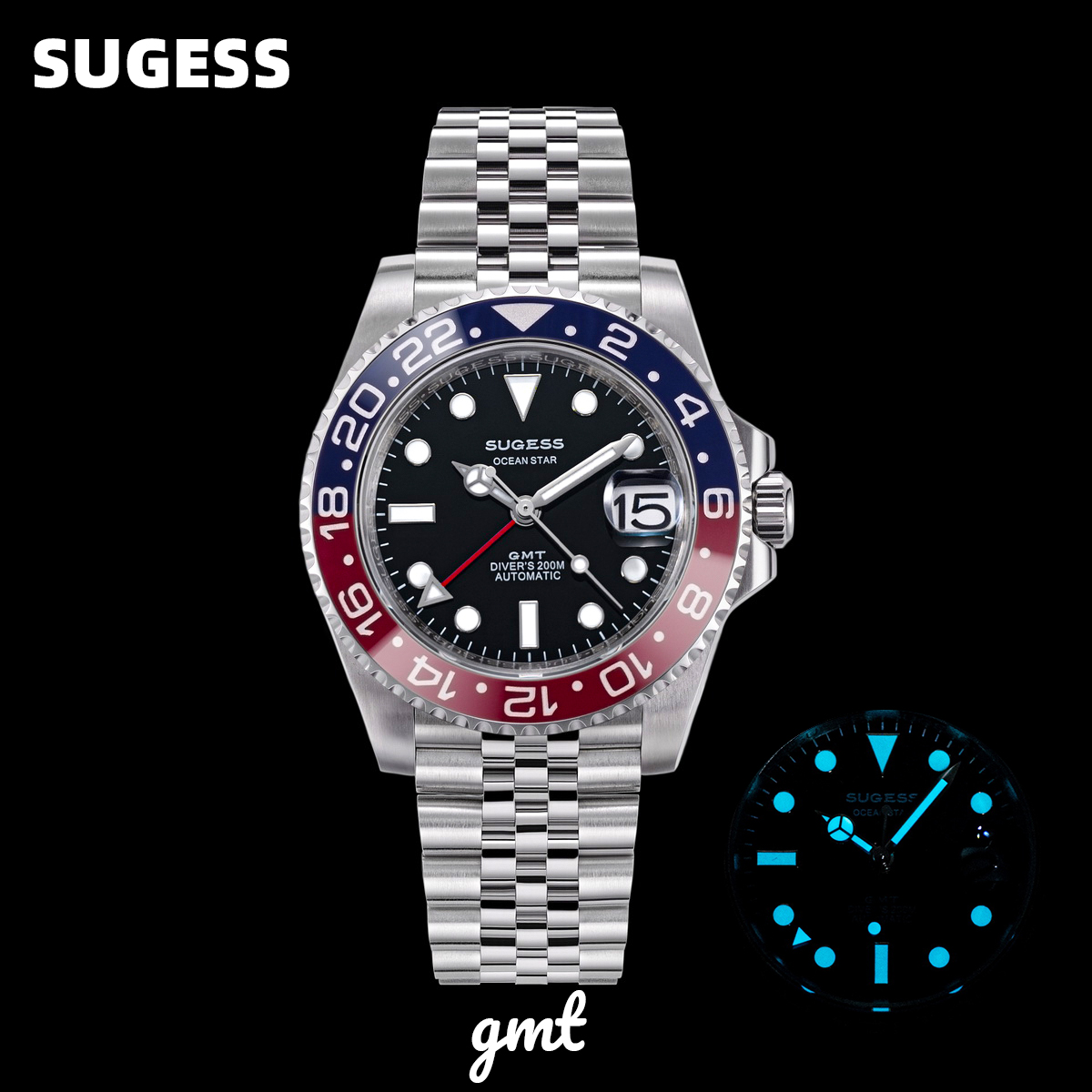 Rolex Watch Datejust - Orologio Subacqueo Sugess GMT da Uomo,