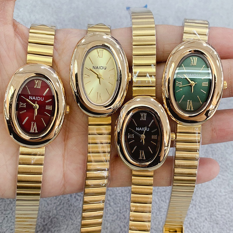 Jewelry Watches Gold - Orologio da donna al quarzo ovale