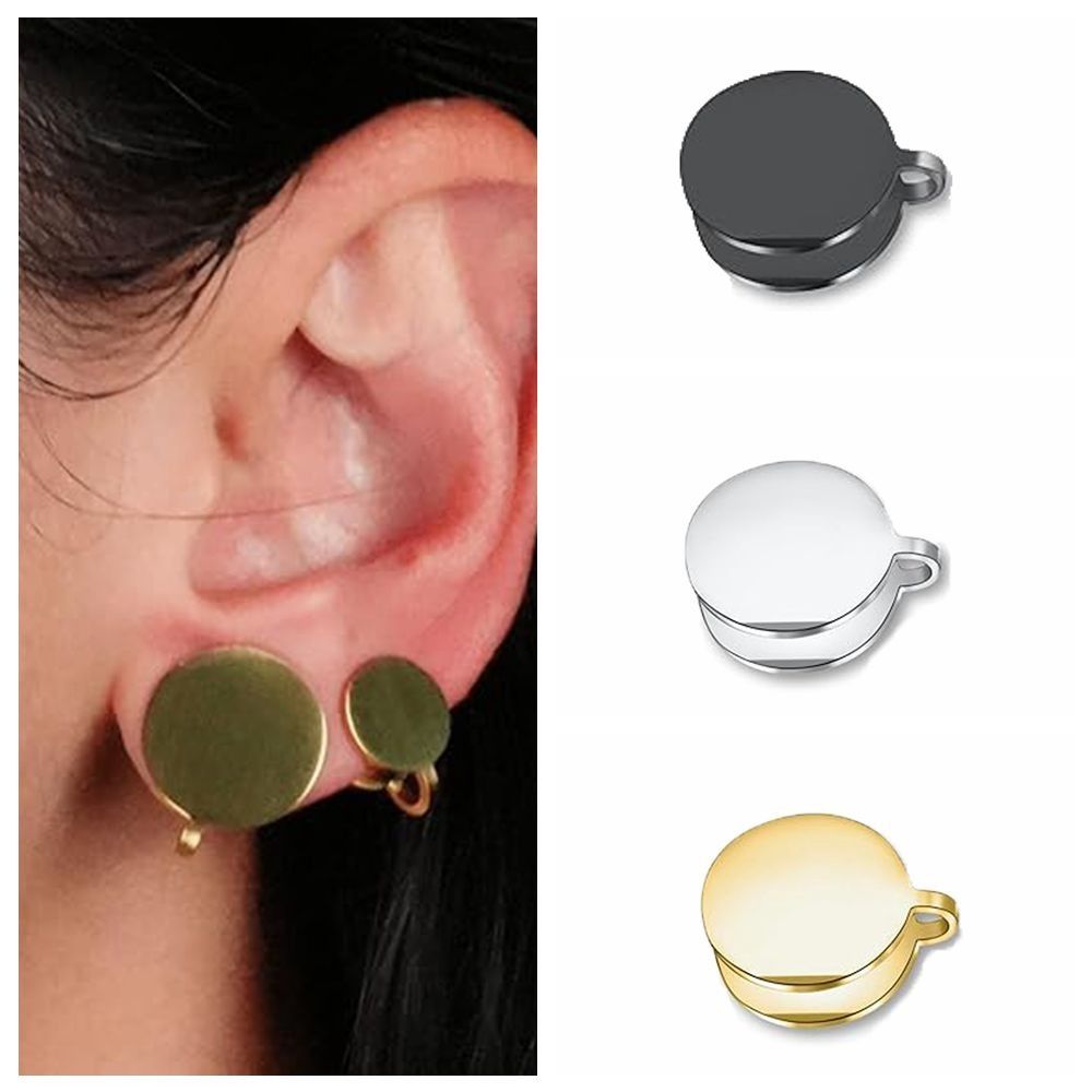 Ear Cuff No Piercing - Orecchini a pressione in acciaio inossidabile