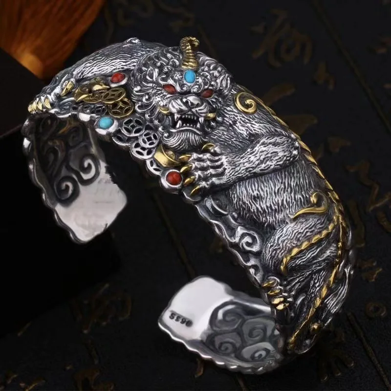 Cuff Bangle Bracelet - Bracciale tigre Pixiu fortunato Accessori per