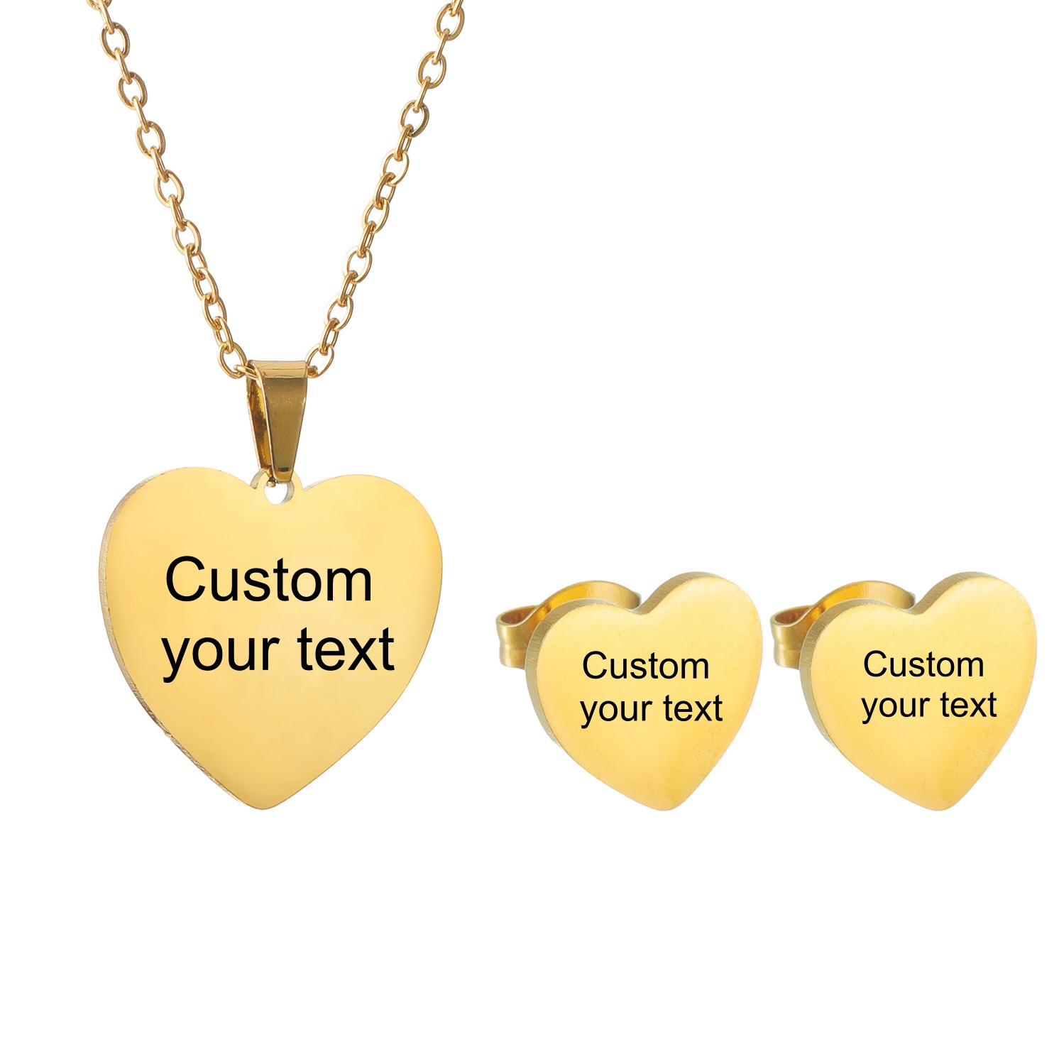 Engraved Name Necklace - Set di Gioielli Personalizzati con Collana