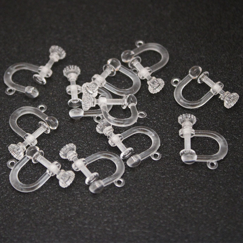 Ear Cuff No Piercing - 10 pezzi resine trasparenti clip per