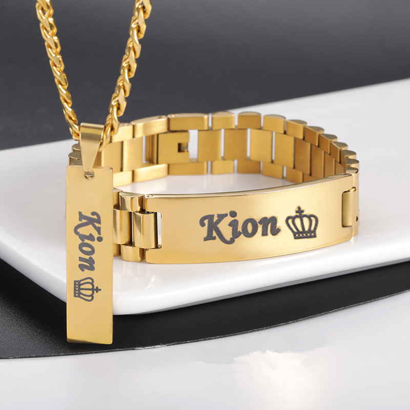 Engraved Name Necklace - Collana con nome personalizzato da uomo