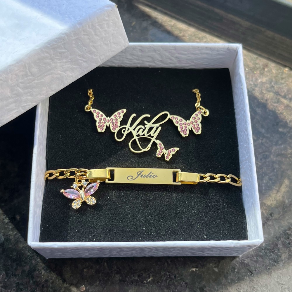 DUOYING Set di farfalle rosa p - Engraved Name Necklace recensione e prezzo
