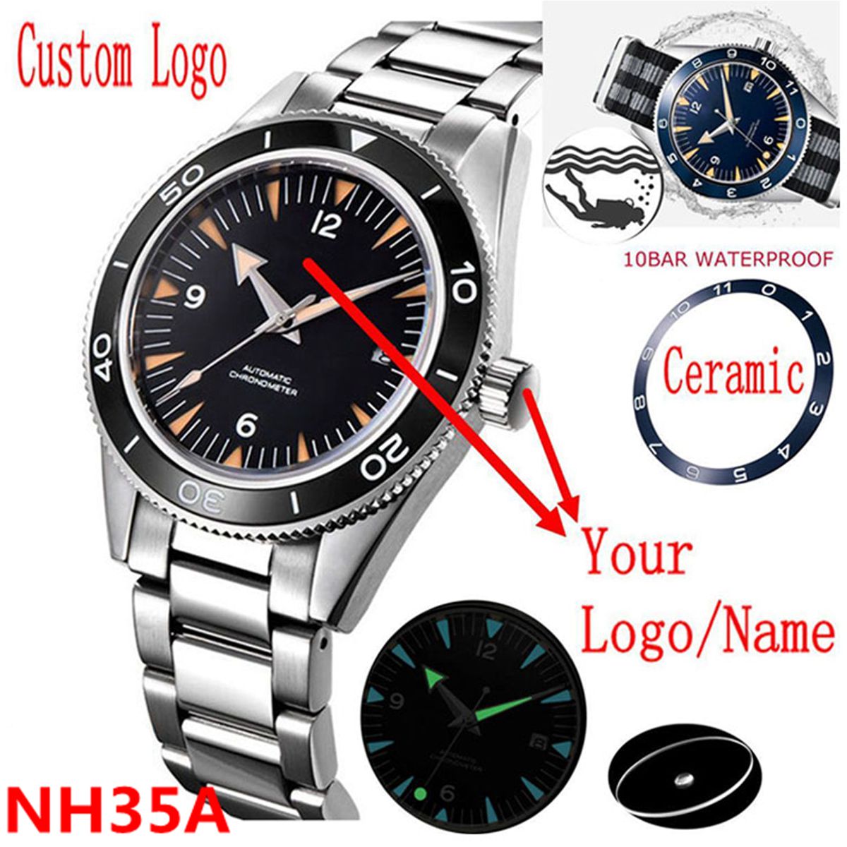 Logo personalizzato NH35 Movim - Automatic Watch Winder recensione e prezzo