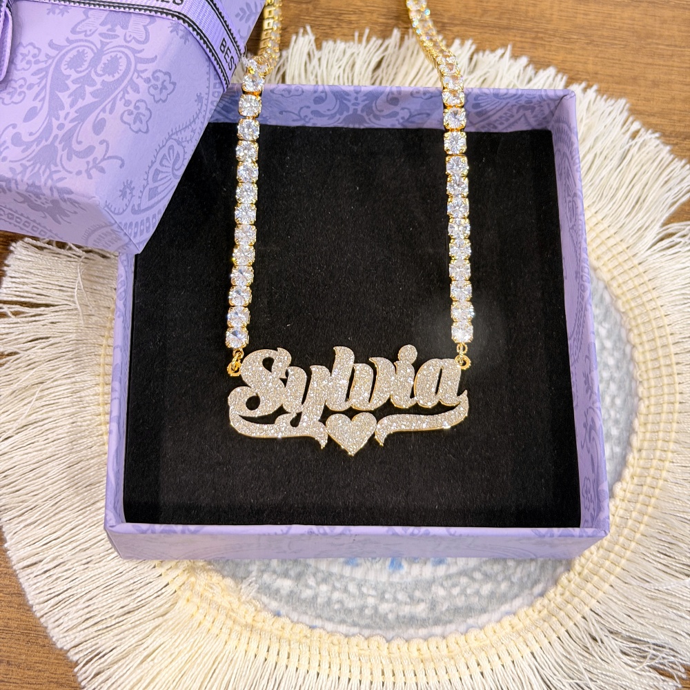 DUOYING Set di Orecchini a Cer - Engraved Name Necklace recensione e prezzo