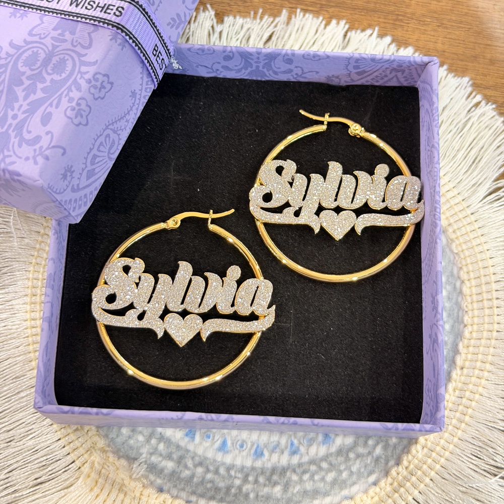 DUOYING Set di Orecchini a Cer - Engraved Name Necklace recensione e prezzo
