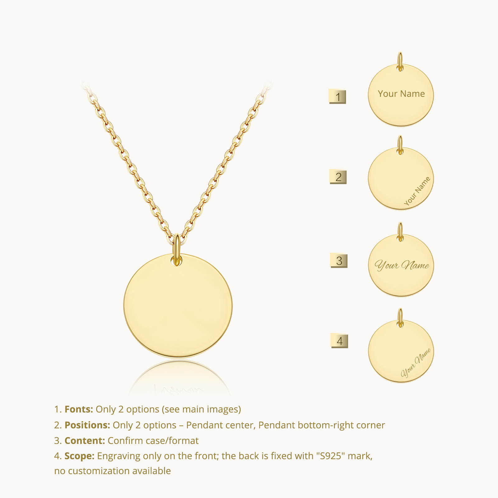 ANDYWEN Collana con ciondolo c - Engraved Name Necklace recensione e prezzo