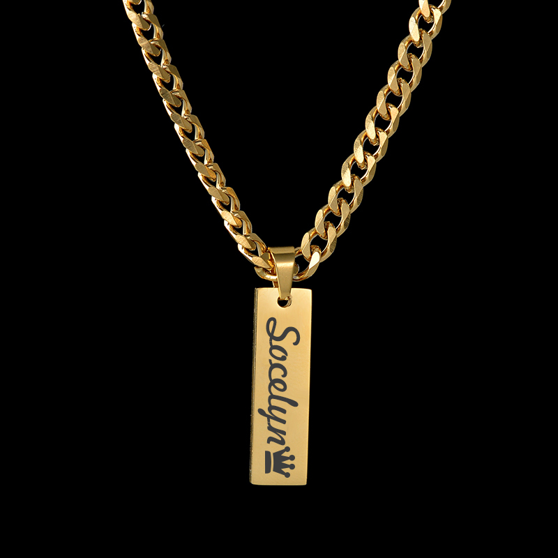 Goxijite Collana con nome inci - Engraved Name Necklace recensione e prezzo