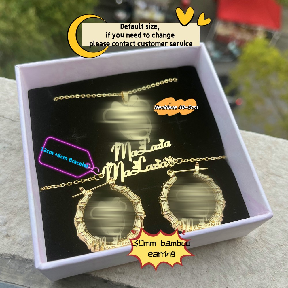DUOYING Set di gioielli con pe - Engraved Name Necklace recensione e prezzo