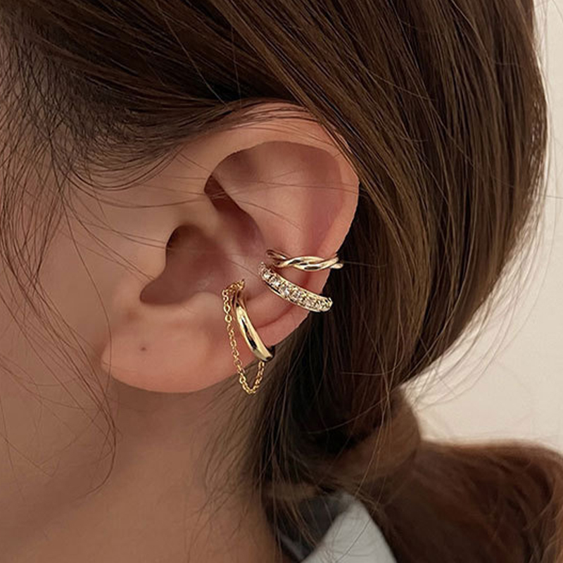 3 pezzi orecchino a clip per o - Ear Cuff No Piercing recensione e prezzo